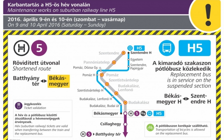 Pótlóbuszok Békásmegyer és Szentendre között